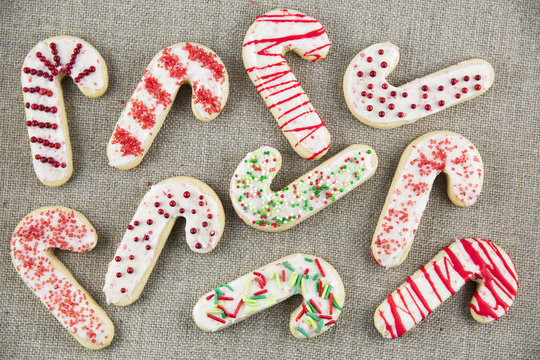 Candy Cane Sugar Cookies