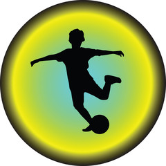Fototapeta na wymiar kid play soccer