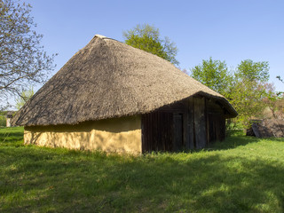 Fototapeta na wymiar Small cottage in Pirogovo museum near Kiev,Ukraine