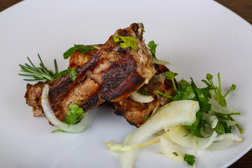 Grilled pork ribs