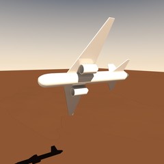 Naklejka premium Plane in the turn