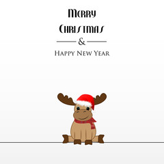 Elch / Rentier - Merry Christmas