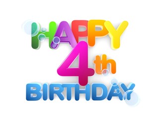 Happy 4th Birthday Title