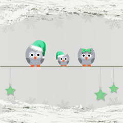 Eulenfamilie - Vektor Grafik