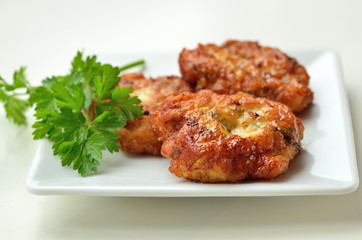 juicy grilled burgers from chicken meat