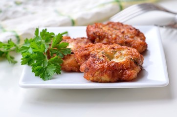 juicy grilled burgers from chicken meat