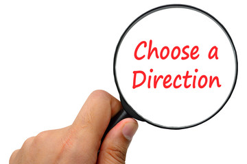 choose a direction word. Magnifier and puzzles.