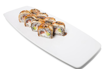 Traditional canada sushi roll.