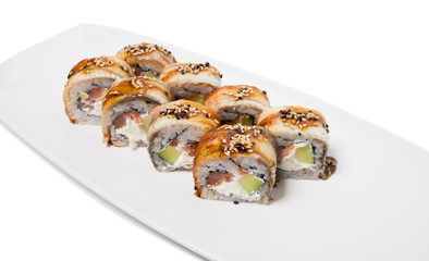 Traditional canada sushi roll.