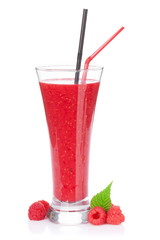 Raspberry smoothie and berries