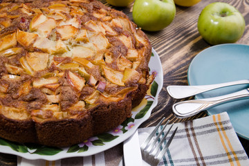 Homemade Organic Apple Pie Dessert Ready to Eat