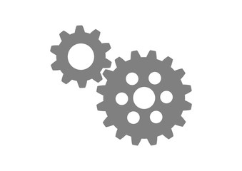 Grey industrial icon on white background