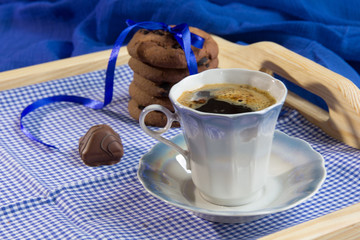 Fresh cookies and a cup of coffee