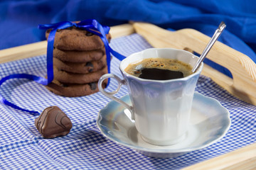 Fresh cookies and a cup of coffee