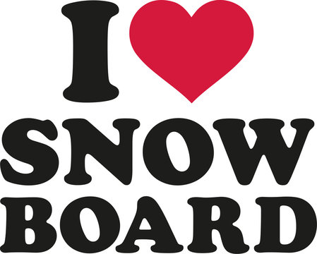 I heart snowboard
