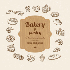 Bread and pastry sketch
