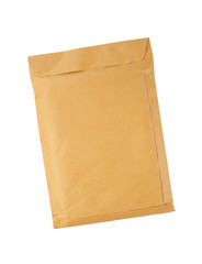 Brown envelope isolated on white background