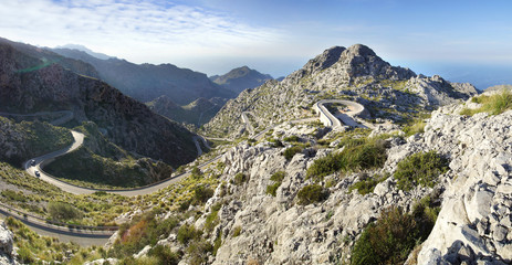 Mountain road to Sa Calobra. Mallorca, Spain