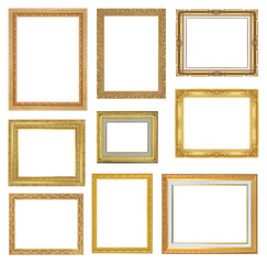 Antique frame isolated on white background