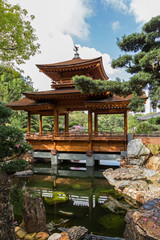 Fototapeta premium Traditional bridge at the Nan Lian Garden in Hong Kong, China.