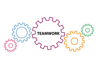 teamwork concept with gears