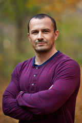 Handsome caucasian man in his 40s