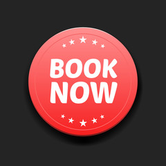 Book Now Round Label
