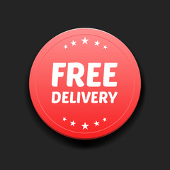 Free Delivery Round Label
