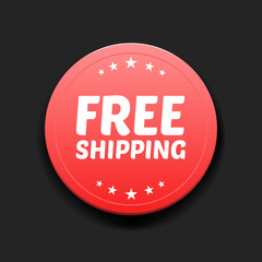 Free Shipping Round Label