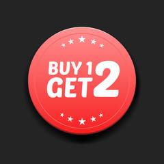 Buy 1 Get 2 Round Label