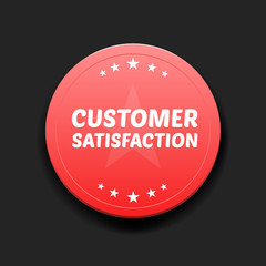 Customer Satisfaction Round Label