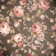 vintage style of tapestry flowers fabric pattern background