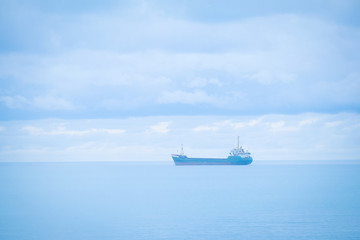 Ship in the open sea