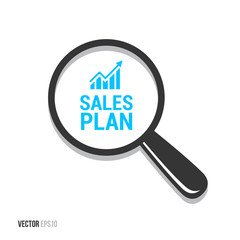 Sales Plan Magnifying Glass