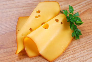 close up of the cheese with parsley