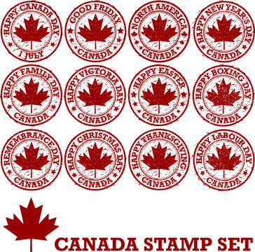 Canadian rubber stamps