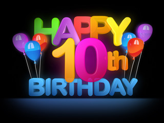 Happy 10th Birthday Title dark