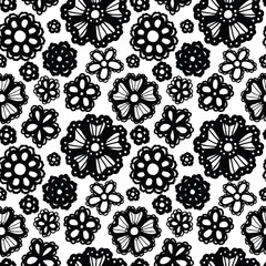Elegant seamless pattern with flowers