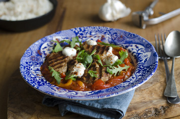 Pork goulash with rice