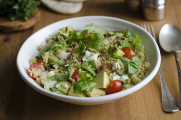 Tricolore couscous salad