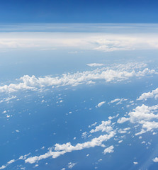 white clouds and blue sky background