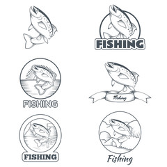 Set of trout banners