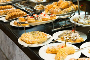 A variety of cakes