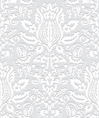 Fototapeta premium Paper Damask Wallpaper Pattern 