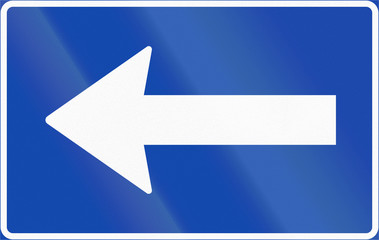 Norwegian regulatory road sign - One-way road