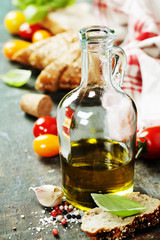 Tomato and basil sandwiches with ingredients