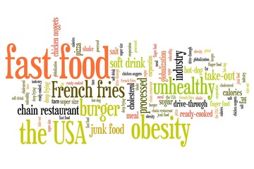 Fototapeta premium Fast food diet