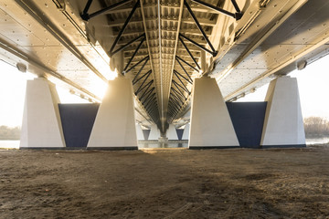 Under the bridge. The General Stefan "Grot" Rowecki Bridge in Warsaw, Poland. © msnobody