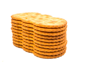 crackers on a white background