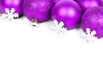 Christmas balls and snowflake